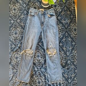 Abercrombie & Fitch Light Blue Ripped Boyfriend Jeans